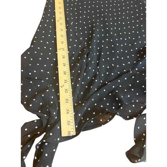 Jessica Simpson Black & White Polka Dot Mini Dress With Ruffle Detail Medium - Picture 12 of 16